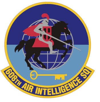 Coat of arms (crest) of the 608th Air Intelligence Squadron, US Air Force