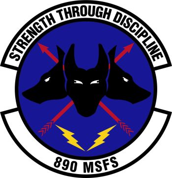 Coat of arms (crest) of the 890th Missile Security Squadron, US Air Force