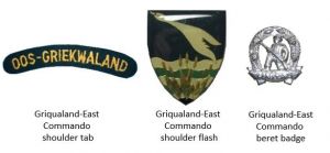 Coat of arms (crest) of the Griqualand East Commando, South African Army