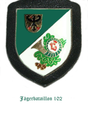 Coat of arms (crest) of the Jaeger Battalion 102, German Army