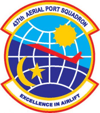 Coat of arms (crest) of 437th Aerial Port Squadron, US Air Force