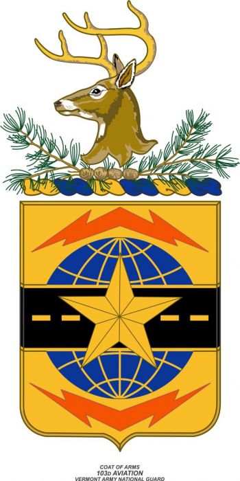 Coat of arms (crest) of 103rd Aviation Regiment, Vermont Army National Guard
