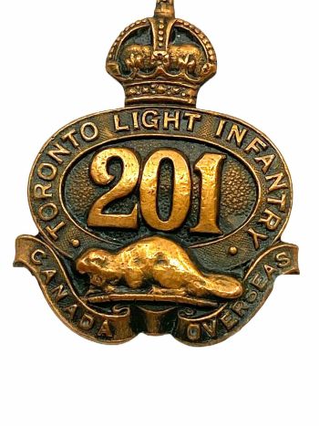 Blason de 201st (Toronto Light Infantry) Battalion, CEF/Arms (crest) of 201st (Toronto Light Infantry) Battalion, CEF