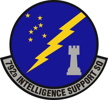 Coat of arms (crest) of the 792nd Intelligence Support Squadron, US Air Force