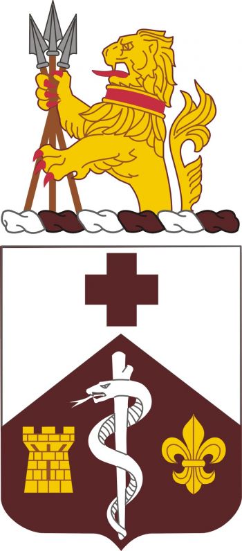 Coat of arms (crest) of 187th Medical Battalion, US Army