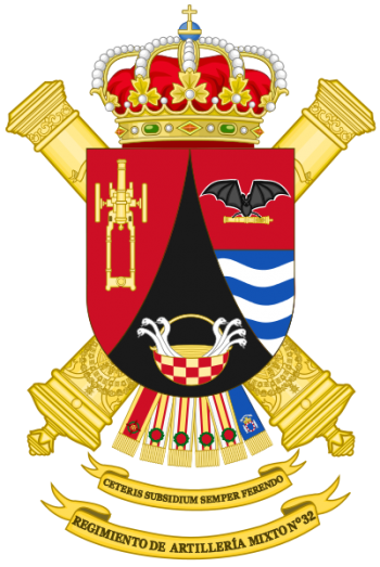 Coat of arms (crest) of 32nd Mixed Artillery Regiment, Spanish Army