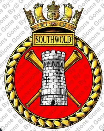 Coat of arms (crest) of the HMS Southwold, Royal Navy