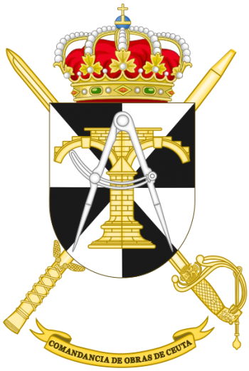 Coat of arms (crest) of the Ceuta Construction Command, Spanish Army