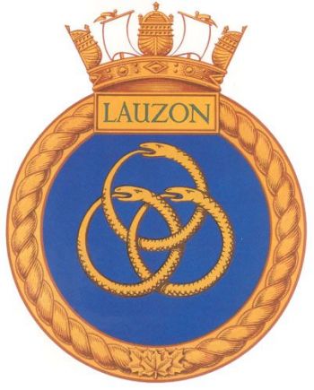 Coat of arms (crest) of the HMCS Lauzon, Royal Canadian Navy