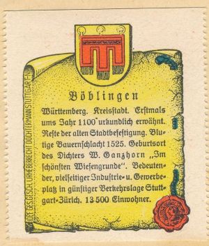Wappen von Böblingen/Coat of arms (crest) of Böblingen