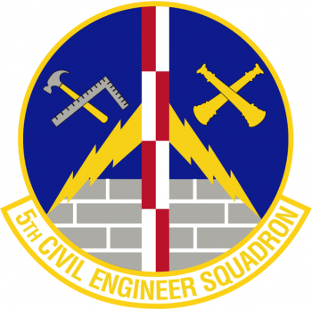 Coat of arms (crest) of the 5th Civil Engineer Squadron, US Air Force