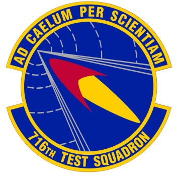 Coat of arms (crest) of the 716th Test Squadron, US Air Force