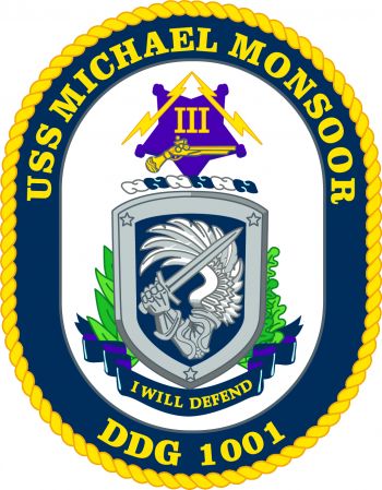 Coat of arms (crest) of the Destroyer USS Michael Monsoor (DDG-1001)