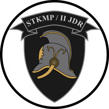 Emblem (crest) of the HQ Company, II Battalion, Jutland Dragoon Regiment, Danish Army