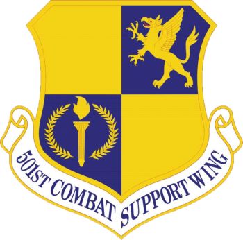 Coat of arms (crest) of the 501st Combat Support Wing, US Air Force