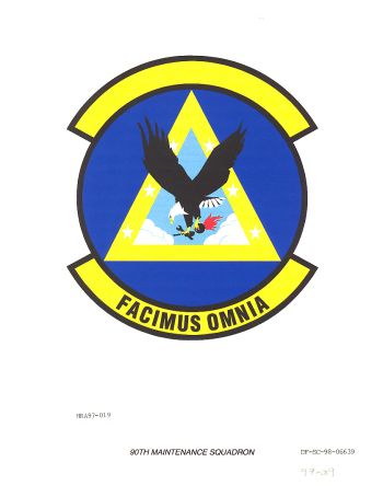 Coat of arms (crest) of the 90th Missile Maintenance Squadron, US Air Force