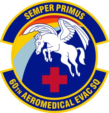 Coat of arms (crest) of 60th Aeromedical Evacuation Squadron, US Air Force