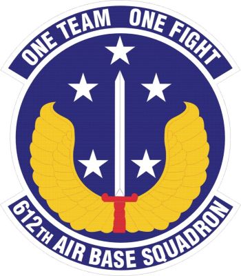 Coat of arms (crest) of the 612th Air Base Squadron, US Air Force