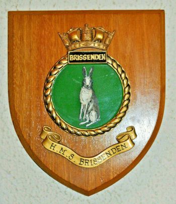 Coat of arms (crest) of the HMS Brissenden, Royal Navy