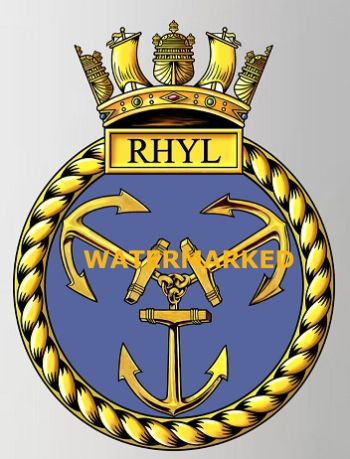 Coat of arms (crest) of the HMS Rhyl, Royal Navy