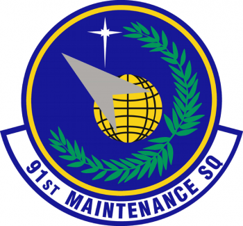 Coat of arms (crest) of the 91st Maintenance Squadron, US Air Force
