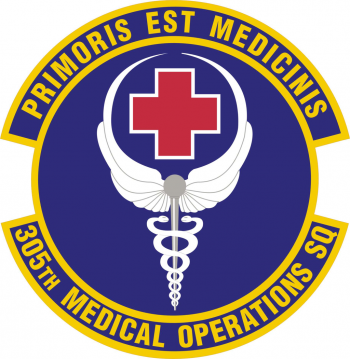 Coat of arms (crest) of the 305th Medical Operations Squadron, US Air Force