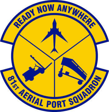 Coat of arms (crest) of the 81st Aerial Port Squadron, US Air Force