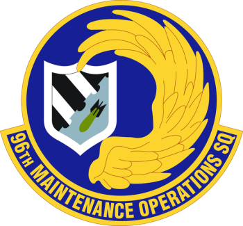Coat of arms (crest) of the 96th Maintenance Operations Squadron, US Air Force