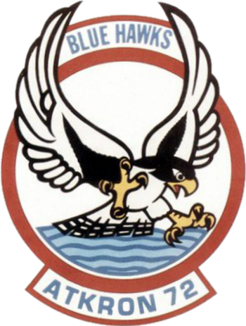 Coat of arms (crest) of the Attack Squadron (VA) 72 Blue Hawks, US Navy