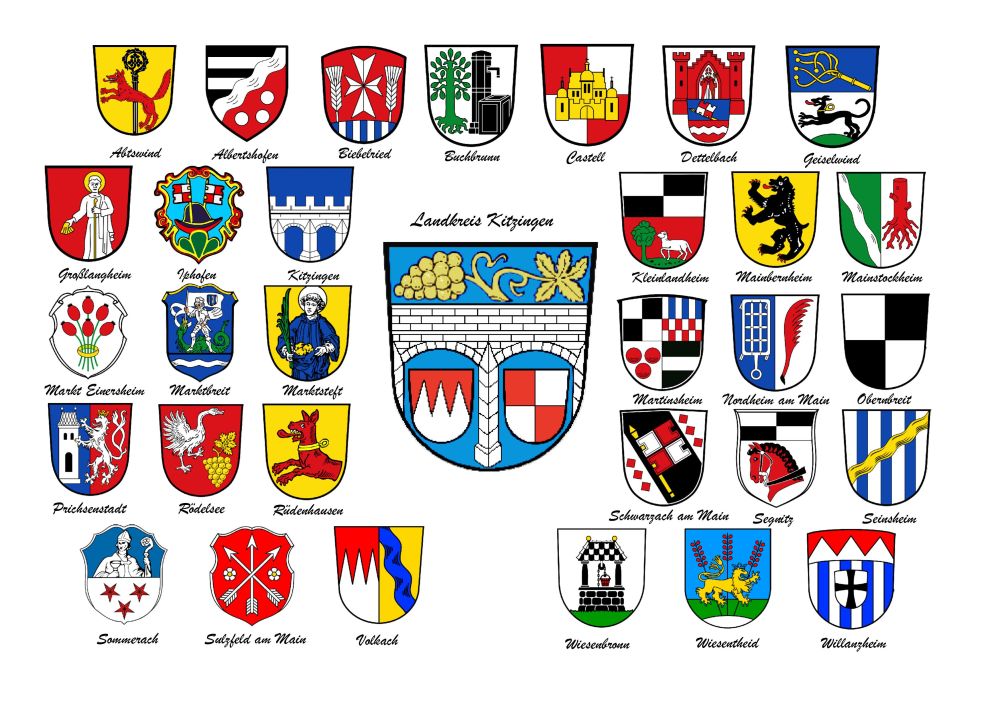 Wappen von Kitzingen/Coat of arms (crest) of Kitzingen