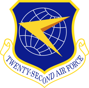 Coat of arms (crest) of the 22nd Air Force, US Air Force