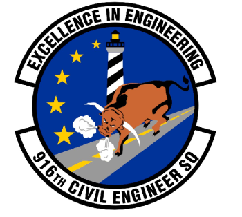 Coat of arms (crest) of the 916th Civil Engineer Squadron, US Air Force