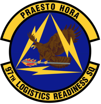 Coat of arms (crest) of the 97th Logistics Readiness Squadron, US Air Force