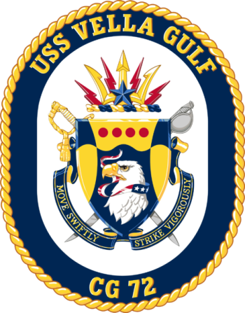 Coat of arms (crest) of the Cruiser USS Vella Gulf