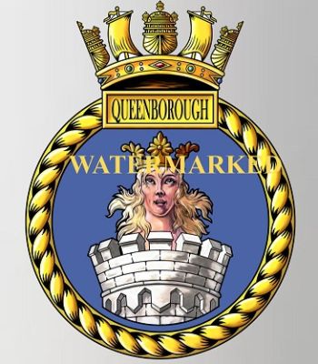 Coat of arms (crest) of the HMS Queenborough, Royal Navy