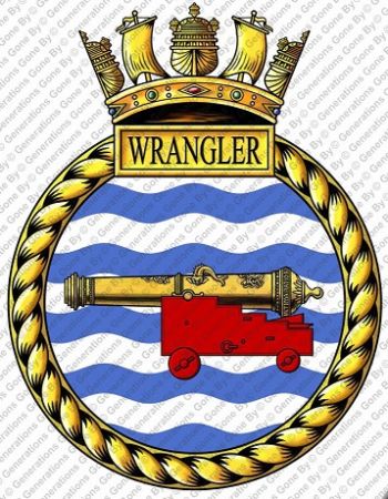 Coat of arms (crest) of the HMS Wrangler, Royal Navy