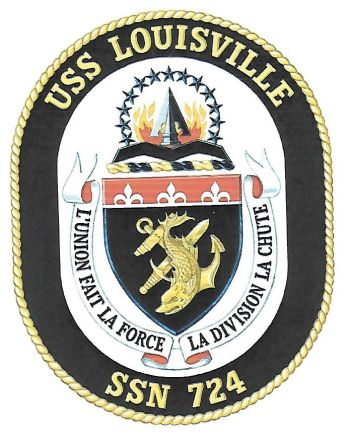 Coat of arms (crest) of the Submarine USS Louisville (SSN-724)
