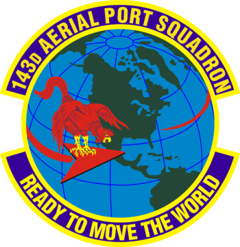 Coat of arms (crest) of the 143rd Aerial Port Squadron, Rhode Island Air National Guard