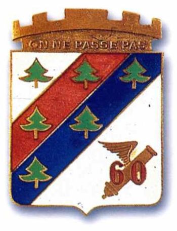 Coat of arms (crest) of the 60th Mobile Fortress Artillery Regiment, French Army