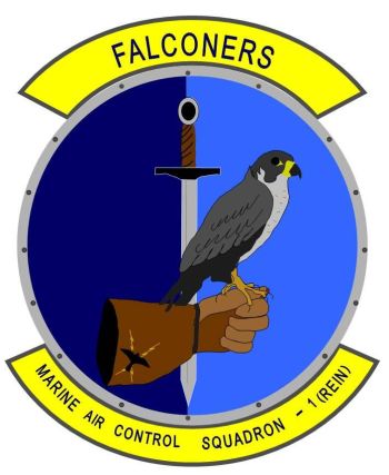 Coat of arms (crest) of the Marine Air Control Squadron (MACS)-1 Falconers, USMC