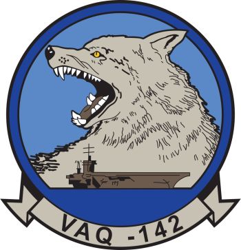 Coat of arms (crest) of the VAQ-142 Gray Wolves, US Navy