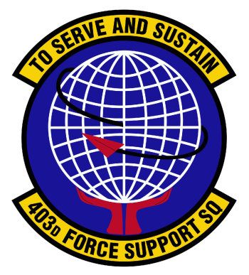 Coat of arms (crest) of the 403rd Force Support Squadron, US Air Force