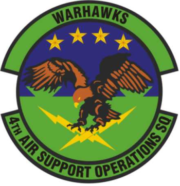 Coat of arms (crest) of the 4th Air Support Operations Squadron, US Air Force