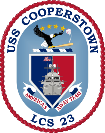 Coat of arms (crest) of the Littoral Combat Ship USS Cooperstown (LCS-23)
