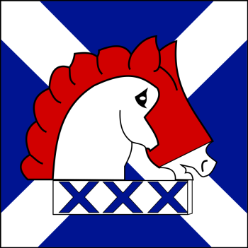 Coat of arms (crest) of the 30th (Lowland) Independent Armoured Brigade, British Army