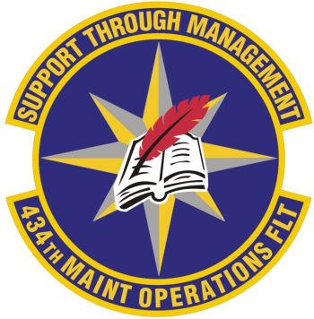 Coat of arms (crest) of the 434th Maintenance Operations Flight, US Air Force