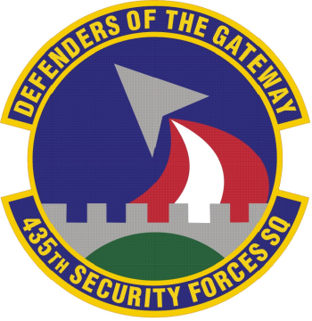 Coat of arms (crest) of the 435th Security Forces Squadron, US Air Force