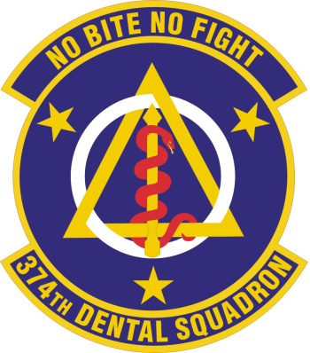 Coat of arms (crest) of the 374th Dental Squadron, US Air Force