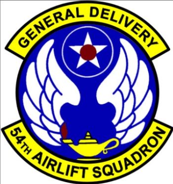 Coat of arms (crest) of the 54th Airlift Squadron, US Air Force