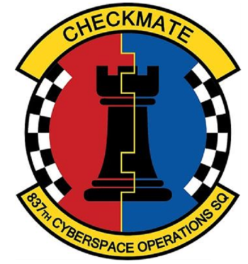 Coat of arms (crest) of the 837th Cyberspace Operations Squadron, US Air Force